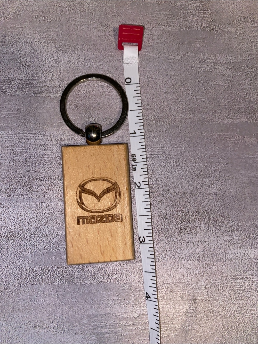 Natural Wood Keychain - Light Brown